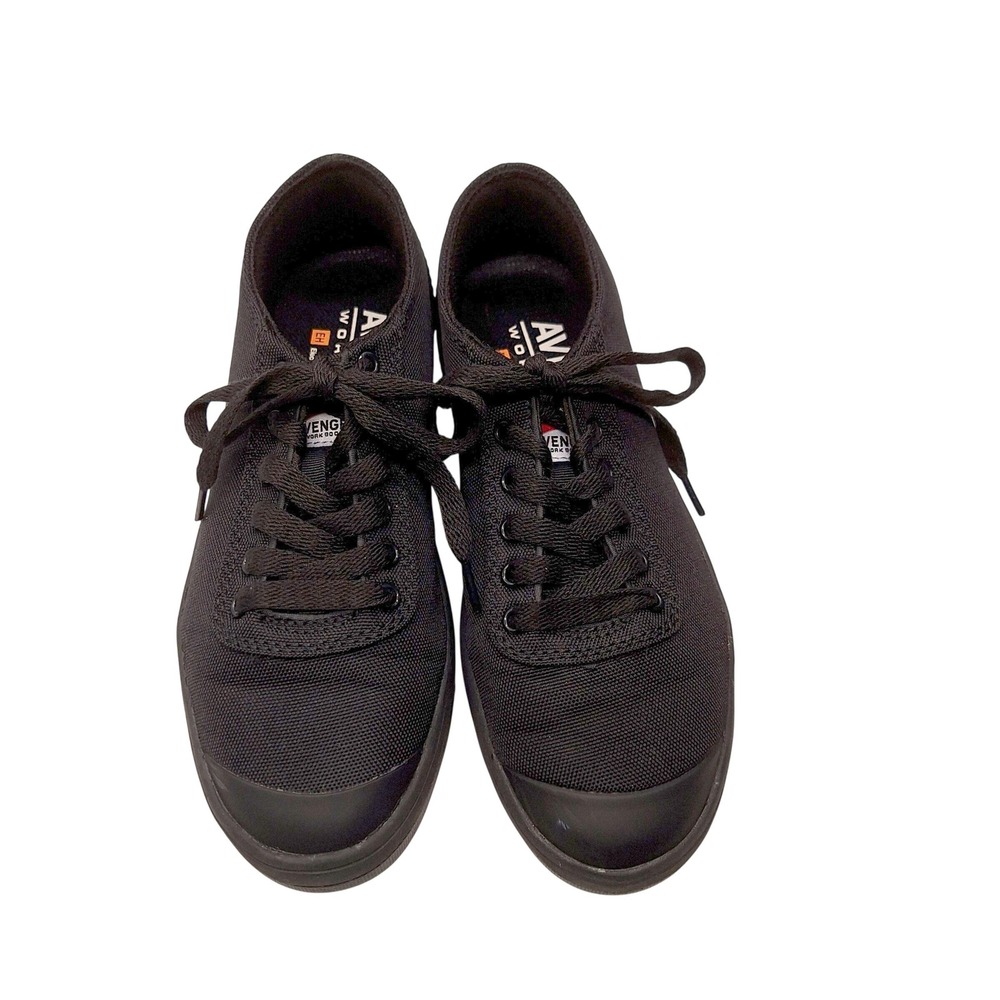 Avenger Work Boots Mens Black Canvas EH Anti Slip Oil Resistant Safety Shoes 8.5